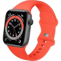 Strap-it Classic Siliconen band - Geschikt voor Apple Watch bandje - Series 1/2/3/4/5/6/7/8/9/10/11/SE - Koraal - Bandje siliconen sport loop - iWatch sportbandje voor maat: 38 / 40 / 41 / 42mm