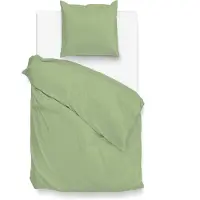 Zohome Zo Home Dekbedovertrek Katoen Satijn Satinado Uni - sage green 140x200/220cm