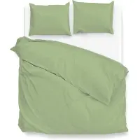 Zohome Zo Home Dekbedovertrek Katoen Satijn Satinado Uni - sage green 200x200/220cm