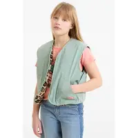 Me & My Monkey reversible gilet mintgroen Meisjes Polyester Ronde hals - maat 122/128
