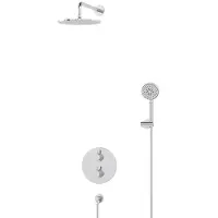 Maxaro Radius Regendouche Inbouw | Chroom 25 cm Regendouche Thermostatisch