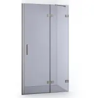 Maxaro Diamond Douchedeur 90 cm Rookglas Draaideur met Rvs Frame 8mm Veiligheidsglas | Douchedeur | Draaideur Douche | Glazen Douchedeur