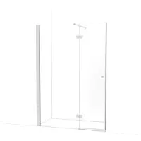 Maxaro Amber Douchedeur 140 cm Chroom Helder glas Draaideur | Douchedeur glas | Glazen Douchedeur | Nisdeur Douchewand