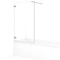 Maxaro Diamond Badwand 90cm Rvs Helder Glas 8mm Veiligheidsglas | Badwand | Badwand Glas | Badscherm | Glazen Badwand