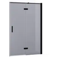 Maxaro Diamond Douchedeur 120cm Mat Zwart Rookglas Draaideur 200cm Hoog | Douchedeur | Draaideur Douche | Glazen Douchedeur