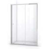 Maxaro Ruby Essence Douchedeur 130 cm Chroom Helder glas Schuifdeur | Douchedeur Schuifdeur | Schuifdeur Douche | Schuifwand douche