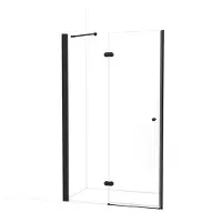 Maxaro Amber Douchedeur 125cm Mat Zwart Helder Glas Draaideur | Douchedeur glas | Glazen Douchedeur | Nisdeur Douche