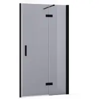 Maxaro Diamond Douchedeur 90 cm Mat Zwart Rookglas Draaideur met Verstelbare Muurprofielen | Douchedeur | Draaideur Douche | Glazen Douchedeur