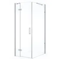 Maxaro Diamond Douchecabine | 90x80 cm Chroom Helder glas Draaideur Rechthoek