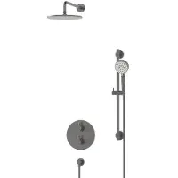 Maxaro Radius Regendouche Inbouw | Zwart metaal 25 cm Regendouche Thermostatisch