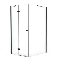 Maxaro Amber Douchecabine | 120x100 cm Mat zwart Helder glas Draaideur Rechthoek | Zwarte Douchecabine | Douchecabine Zwart