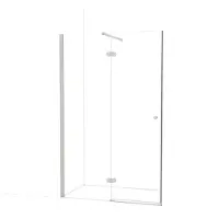 Maxaro Amber Douchedeur | 130 cm Rvs Helder glas Draaideur | Douchedeur glas | Glazen Douchedeur | Nisdeur Douchewand
