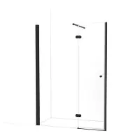 Maxaro Amber Douchedeur | 145 cm Mat zwart Helder glas Draaideur | Douchedeur glas | Glazen Douchedeur | Nisdeur Douchewand