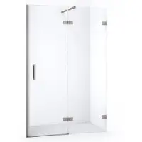 Maxaro Diamond Douchedeur | 110 cm Rvs Helder glas Draaideur | Douchedeur glas | Glazen Douchedeur | Nisdeur Douche