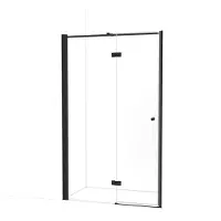 Maxaro Amber Douchedeur 125cm Mat Zwart Helder Glas Draaideur | Douchedeur glas | Glazen Douchedeur | Nisdeur Douche