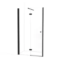 Maxaro Amber Douchedeur 115cm Mat Zwart Helder Glas Draaideur | Douchedeur glas | Glazen Douchedeur | Nisdeur Douche