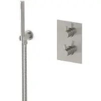 Maxaro Radius inbouw douchekranenset | Rvs Thermostaatkraan met handdouche 1 stand