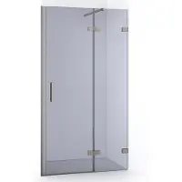 Maxaro Diamond Douchedeur 90 cm RVS Rookglas Draaideur 8mm Veiligheidsglas Verstelbaar | Douchedeur | Draaideur Douche | Glazen Douchedeur