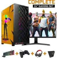 Screenon - Complete Fortnite Gaming PC Set - V1 (24 Inch Monitor + Toetsenbord + Muis + Controller )