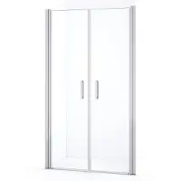 Maxaro Diamond Douchedeur | 100 cm Chroom Helder glas Pendeldeur | Douchedeur glas | Glazen Douchedeur | Nisdeur Douchewand