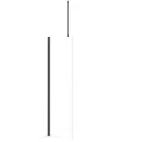 Maxaro Diamond Inloopdouche | 60 cm Zwart chroom Helder glas Vaste wand