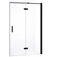 Maxaro Diamond Douchedeur | 110 cm Mat zwart Helder glas Draaideur | Douchedeur glas | Glazen Douchedeur | Nisdeur Douche