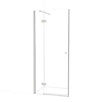 Maxaro Amber Douchedeur | 90 cm Rvs Helder glas Draaideur | Douchedeur glas | Glazen Douchedeur | Nisdeur Douchewand