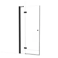 Maxaro Amber Douchedeur 90cm Mat Zwart Helder Glas Draaideur | Douchedeur glas | Glazen Douchedeur | Nisdeur Douchewand
