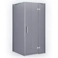 Maxaro Diamond Douchecabine | 110x100 cm Chroom Rookglas Draaideur Rechthoek