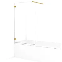 Maxaro Diamond Badwand 85cm Goud Helder Glas | Badwand | Badwand Glas | Badscherm | Glazen Badwand