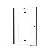 Maxaro Amber Douchedeur | 135 cm Mat zwart Helder glas Draaideur | Douchedeur glas | Glazen Douchedeur | Nisdeur Douchewand
