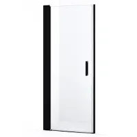 Maxaro Diamond Douchedeur 80cm Mat Zwart Helder Glas Draaideur | Douchedeur | Douchedeur Draaibaar | Douchedeur Inklapbaar