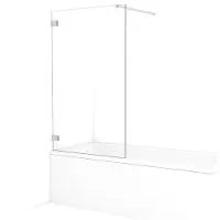 Maxaro Diamond Badwand 90cm Chroom Helder Glas 8mm Veiligheidsglas | Badwand | Badwand Glas | Badscherm | Glazen Badwand