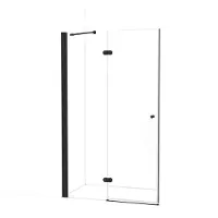 Maxaro Amber Douchedeur | 120cm Mat Zwart Helder Glas Draaideur | Douchedeur glas | Glazen Douchedeur | Nisdeur Douche