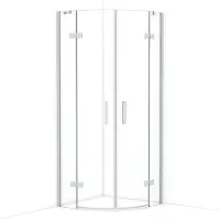 Maxaro Diamond Douchecabine 80x80 cm Chroom Helder glas Draaideur Kwartrond | Douchecabine Kopen | Douchecabine Kwartrond
