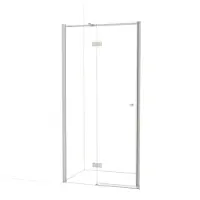 Maxaro Amber Douchedeur | 90 cm Rvs Helder glas Draaideur | Douchedeur glas | Glazen Douchedeur | Nisdeur Douchewand