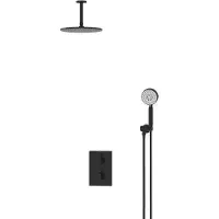 Maxaro Radius Regendouche Inbouw | Zwart 25 cm Regendouche Thermostatisch
