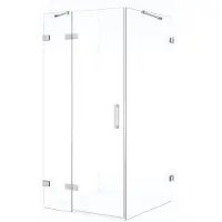 Maxaro Diamond Douchecabine | 110x100 cm Chroom Helder glas Draaideur Rechthoek