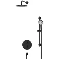 Maxaro Radius Regendouche Inbouw | Zwart 25 cm Regendouche Thermostatisch