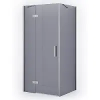 Maxaro Diamond Douchecabine | 120x80 cm Rvs Rookglas Draaideur Rechthoek