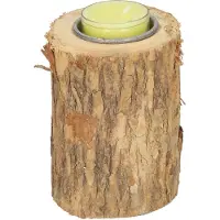 Natural Collections Kaarsenhouder - Kaarshouder van hout - Kaarsenhouders - Leuk voor decoratie - Kaarsen houder - Sfeermaker - Gemaakt van boomstam - Natuurlijk design - Houtkleur