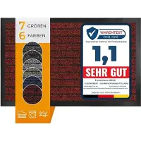 Karat Dura Deurmat - Robuust & Duurzaam - In vele Maten en Kleuren - Antislip Schoonloopmat - Voor Binnen en Buiten - Rood - 40 x 60 cm