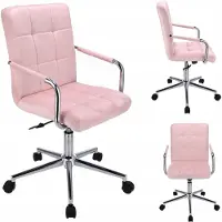 Jumi QUATRO stoel fluweel roze