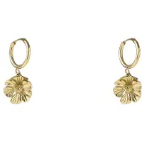 Go Dutch Label Oorhangers Double Flower Dangle Goud