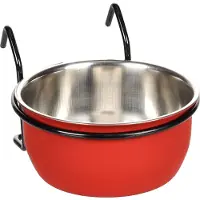 Flamingo Avaro - Eet- En Drinkpot Knaagdier;vogel - Eet- Drinkpot Avaro Haak 10cm Rood/ Zwart 290ml - 1st - 131052 - 1st