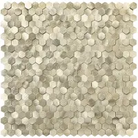 BES LED Zelfklevende Mozaïek Tegel - Afimera Mini Hexagon - Geborsteld Goud - 308x298x4mm