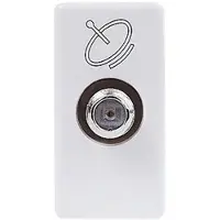 Gewiss GW20391 contactdoos Tv (coaxiaal) Wit