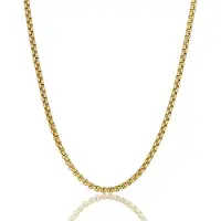 My Bendel - Luxe Goudkleurige Box Ketting 470mm - Elegant Sieraad - met Luxe Cadeauverpakking | Sieraden Voor Dames