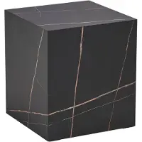 En.casa Bijzettafel Ellelu rechthoekig 45x40x40 cm marmerlook zwart []