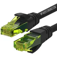 Wp Europe WP WPC-PAT-6AU005BL, 0,5 meter, Cat6a, U/UTP (UTP), RJ-45, RJ-45, zwart, groen